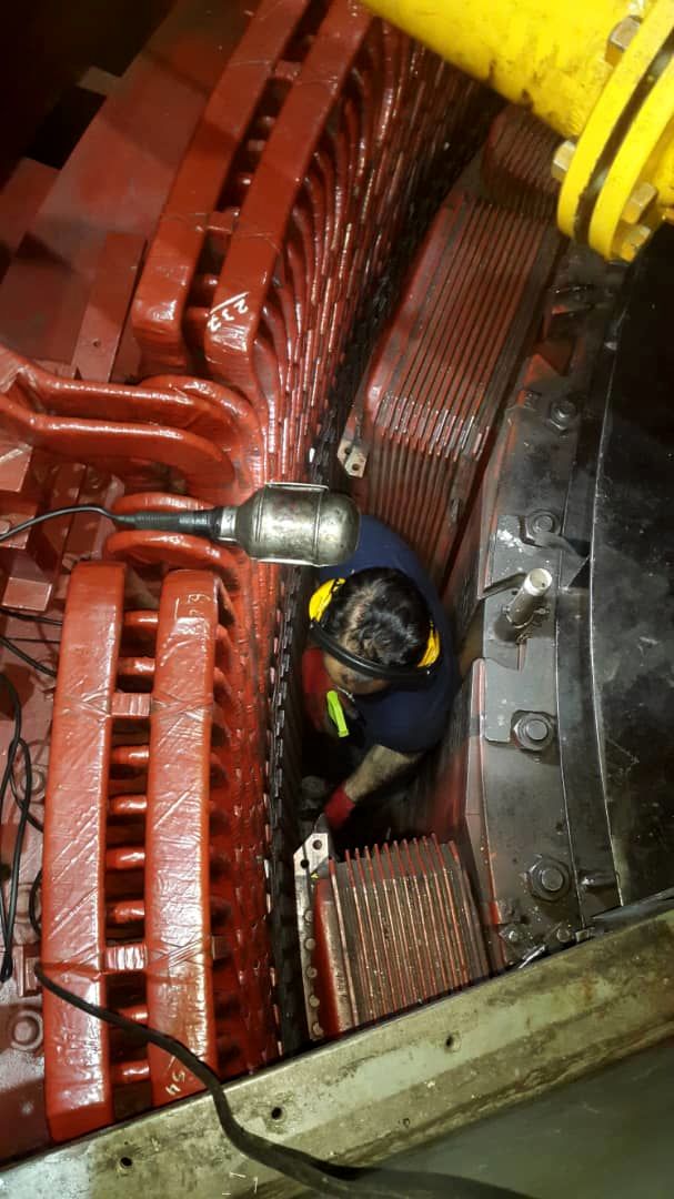 تعمیر و ترمیم هسته سیم‌پیچ استاتور واحد شماره 8 نیروگاه سد دز