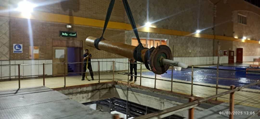 سروموتور هیدرولیکی فلپ گیت واحد 8 نیروگاه مسجدسلیمان تعمیر شد