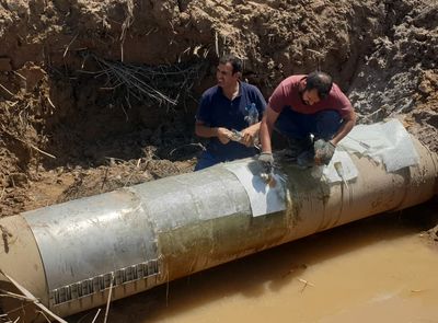 احیای 27 کیلومتر خط 700 میلیمتر GRP  سوسنگرد به حمیدیه 