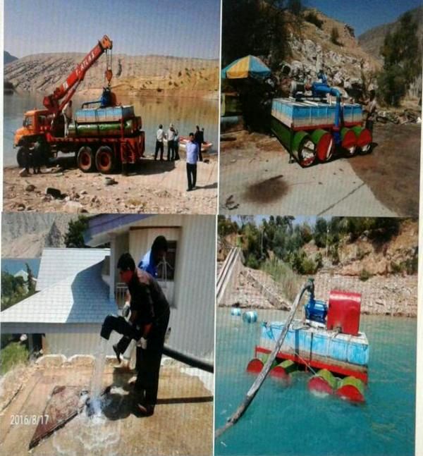 ساخت و راه اندازی ایستگاه پمپاژ شناور جزیره سد شهیدعباسپور