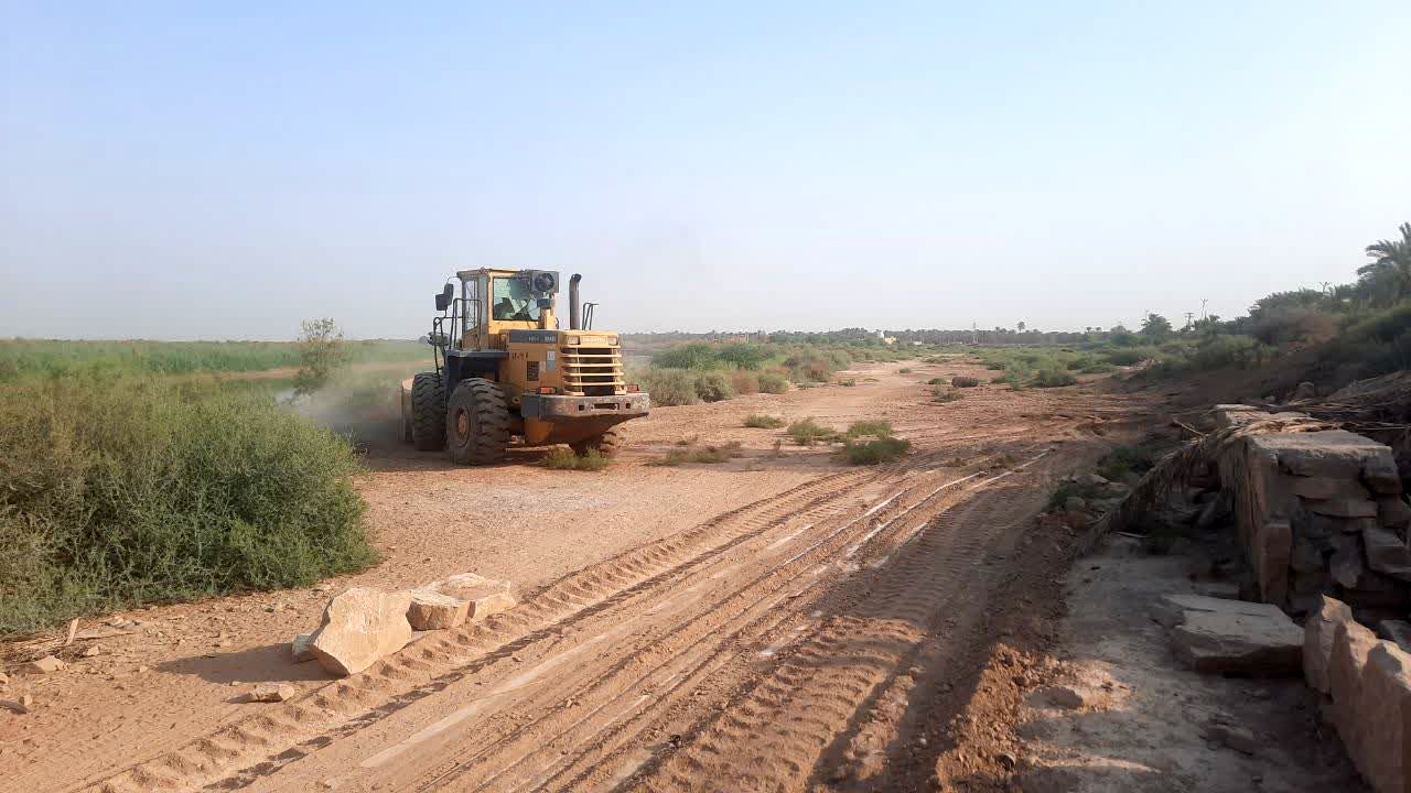 آغاز عملیات حفاظت از ساحل رودخانه کارون در مقطع روستای ام الحجار شادگان
