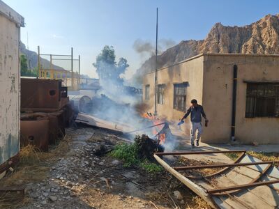 مانور اطفاء حریق در شرکت بهره برداری مارون برگزار شد 
