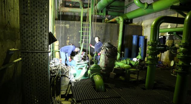 نصب پمپ شفت غلافی در سد مسجدسلیمان